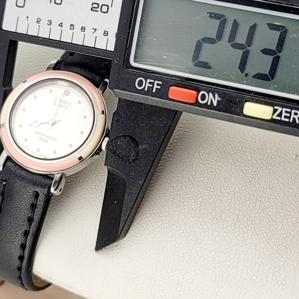Vintage Casio LQ-960W Ladies Analog Watch – Rare JDM Pink & Cream Bezel – Japan - Picture 7 of 8